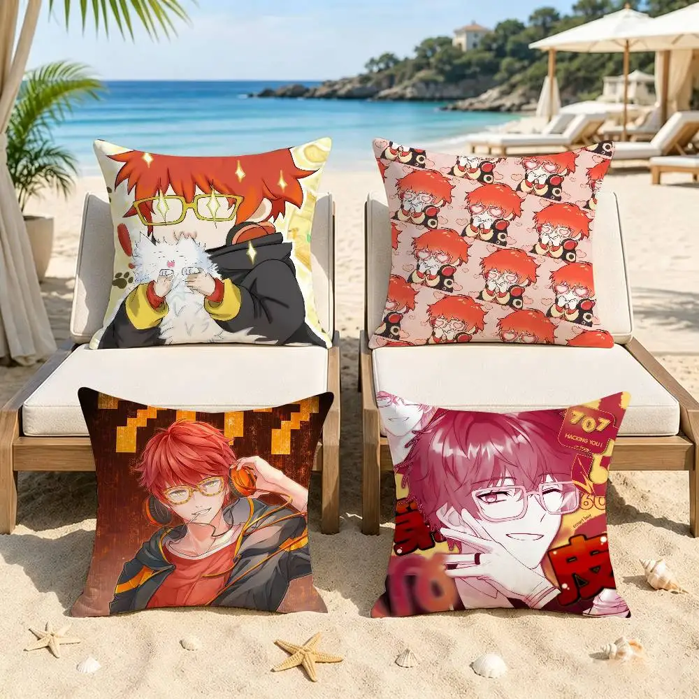 Game M-Mystic Messenger Seven 707    Maple Design Cushion Cover Happy Autumn Harvest decor Holiday Decorati Pillow Cover