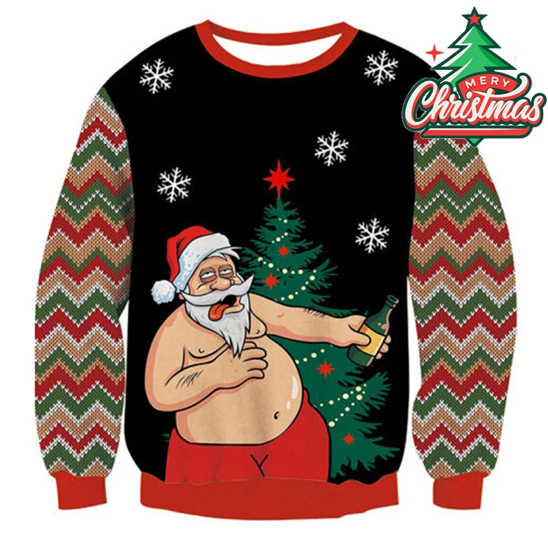 

Funny Ugly Christmas Sweater Gift for Men & Women, Soft Long Sleeve Crewneck Pullover, Comfy Xmas Party Novelty Holiday Wear