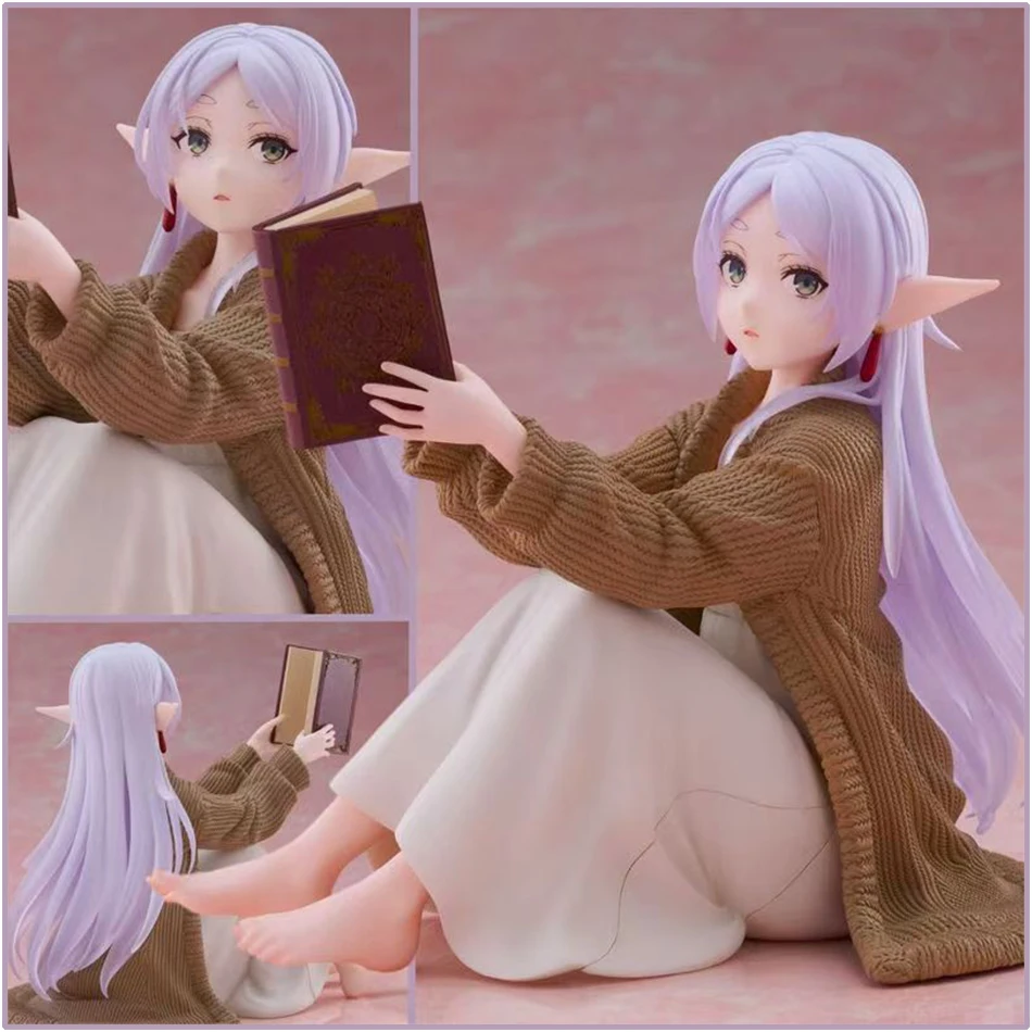12CM Frieren Beyond Journey's End Frieren Anime Figur Desktop Niedlicher Nachtanzug Frieren Actionfigur Figur Sammeln Sie Modellspielzeug