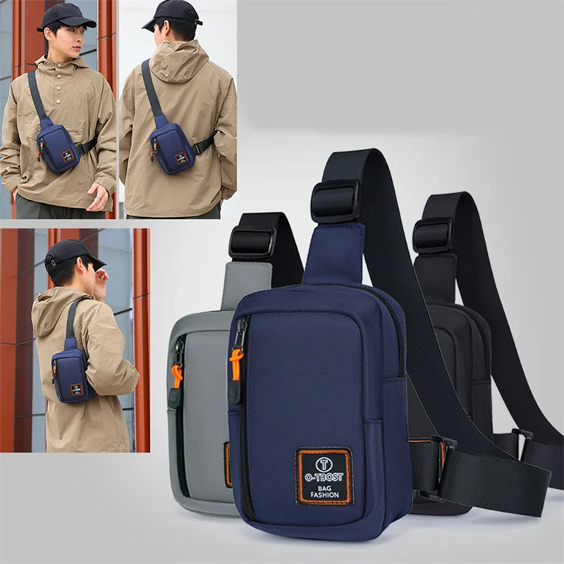 Men's Multifunction Messenger Bag Shoulder Cloth Chest Bags Crossbody Casual Man USB Charging Handbag