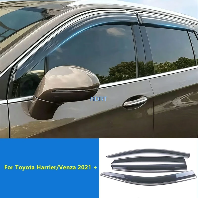 Car Styling Window Visor Weather Shield Cover Kit For Toyota Harrier/Venza 2021 + Accessories Sun Rain Shelter Wind Deflector