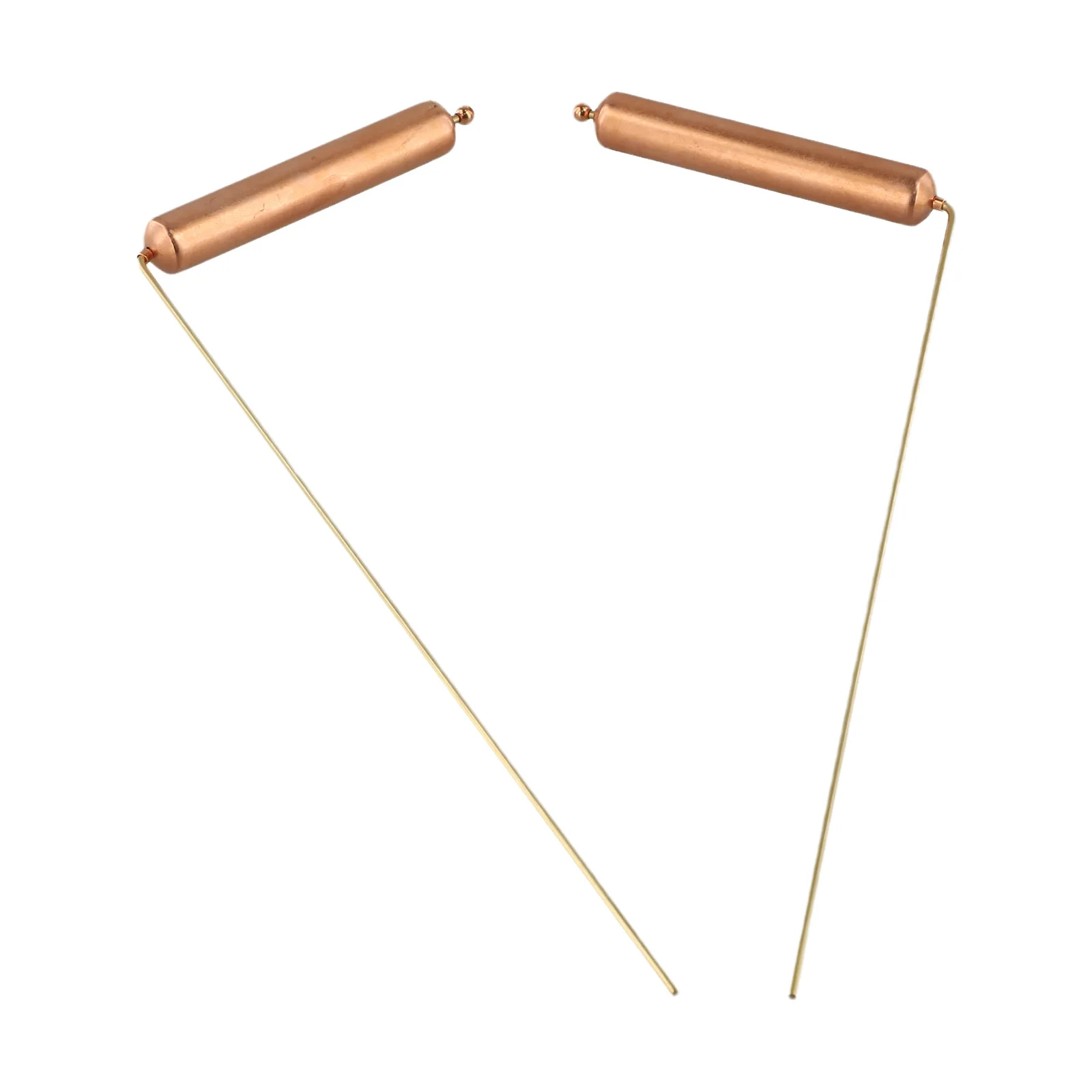 2 Pieces Copper Divining Rods with Pendant for Metal Detection and Divination Supporting Users in Treasure Hunting and Astrology