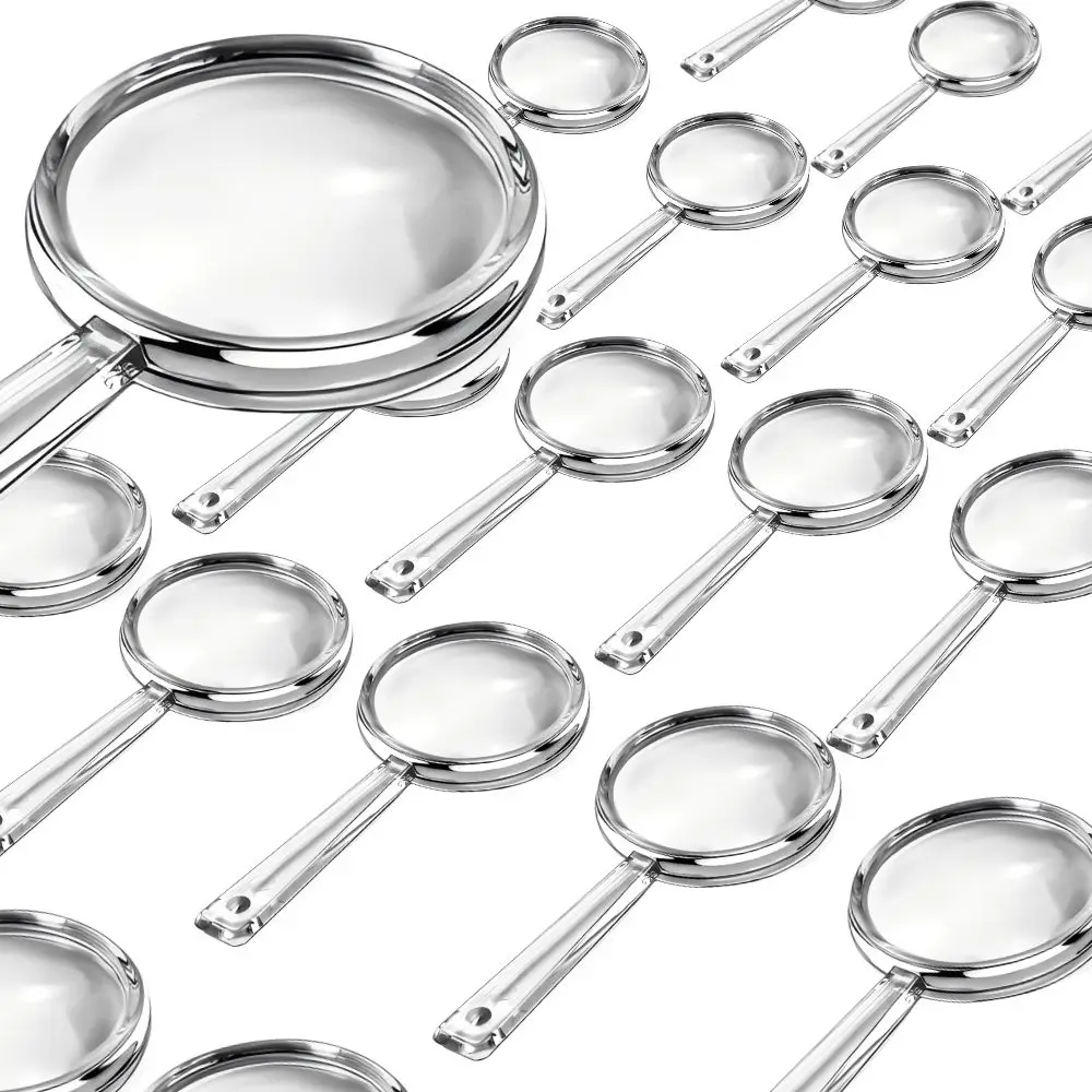 8/15pcs Plastic 5X Magnifier Suitable For The Elderly Students Reading, Outdoor Exploration, And Daily Observation YMY