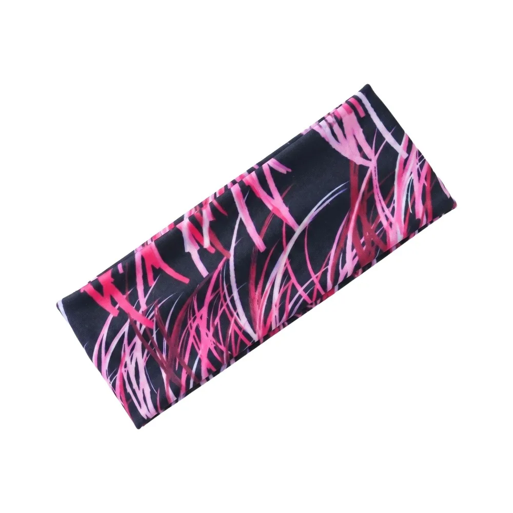 Fashion Graffiti Printed Yoga Headband Elastic Breathable Makeup Headband Soft Hair Accessories Sport Hairband Sports