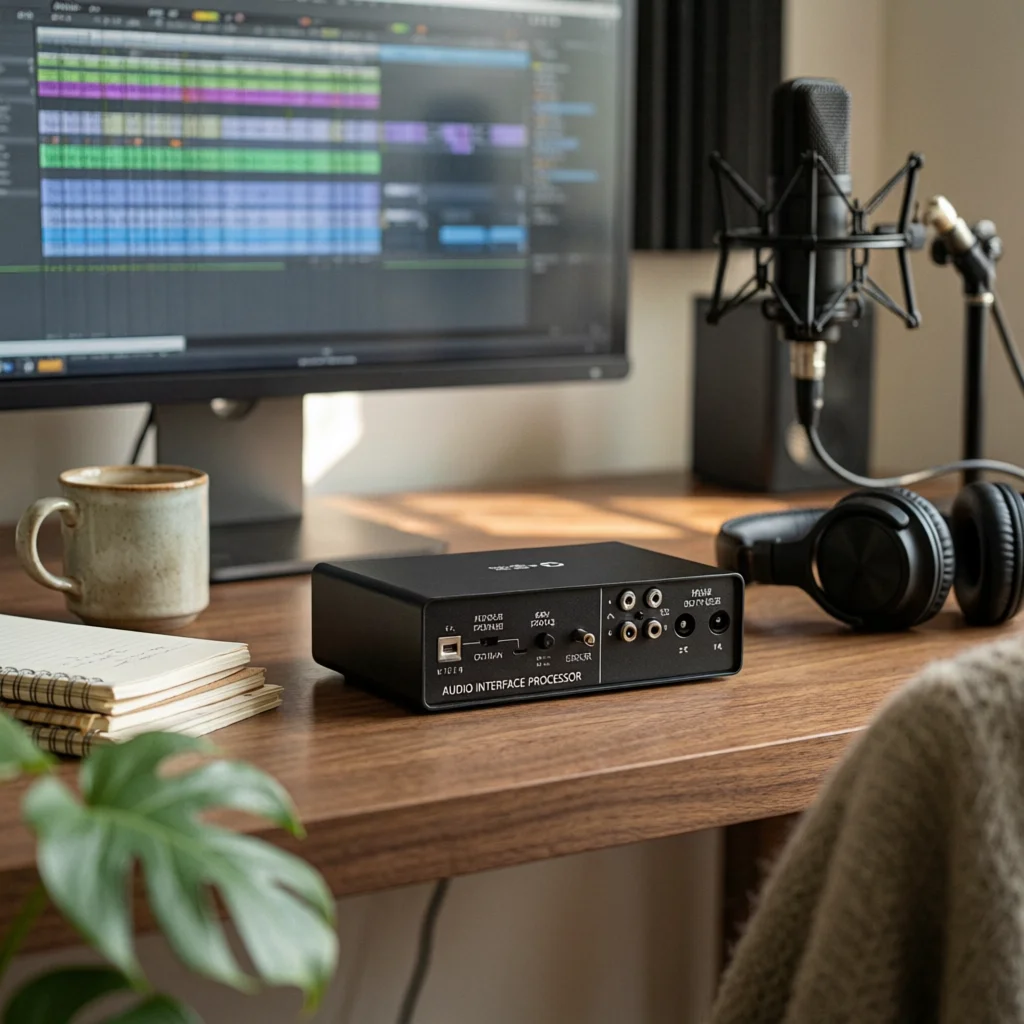 USB Audio Interface Zero Latency External Audio Interface Sound Card High Resolution Professional for Streamers