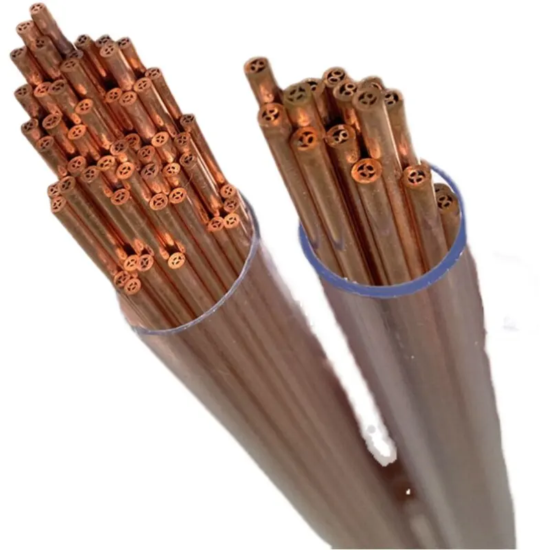 WEDM Copper Electrode Tube Multihole OD1.0/1.2/1.5/2.0/2.5/3.0*400mm 4holes Length for EDM Drilling Hole Machine