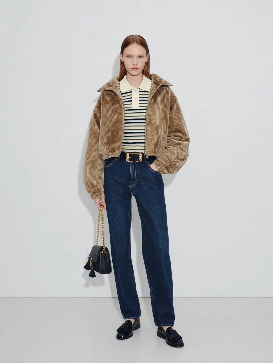 

Mia Muse Women's Jackets Autumn Winter 2025 Graceful Delicate Plain Long Sleeve Stand Collar Casual Lightweight Jackets