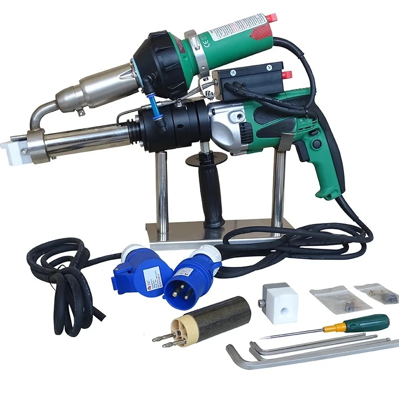 3600W Dual Heating Extrusion Welder  Geomembrane Plastic Extrusion Welder Pp Pipe Handheld Automatic Welding Extrusion G unun