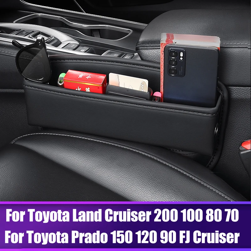 

For Toyota Land Cruiser 200 100 80 70 Prado 150 120 90 FJ Cruiser 1990-2024 Seat Slit Gap Storage Box Organizer Accessories