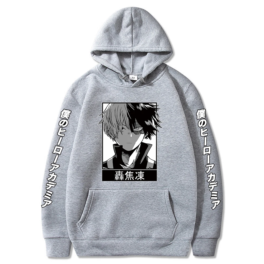 Anime My Hero Academia Hoodie Shoto Todoroki Pullover Sweatshirts Boku No Hero Academia oversized Sweatshirt Hoodies Tops