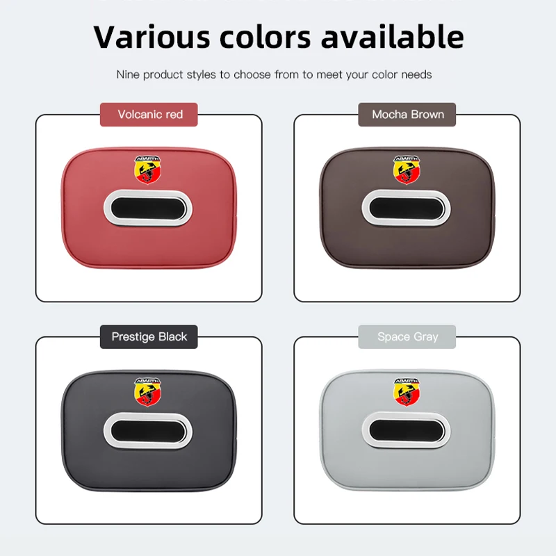 جديد بو الجلود صندوق مناديل السيارة حقيبة التخزين اكسسوارات لشركة فيات 500 بونتو FR ألبيا باندا أبارث دوبلو ستيلو أونو باليو برافو بوندو