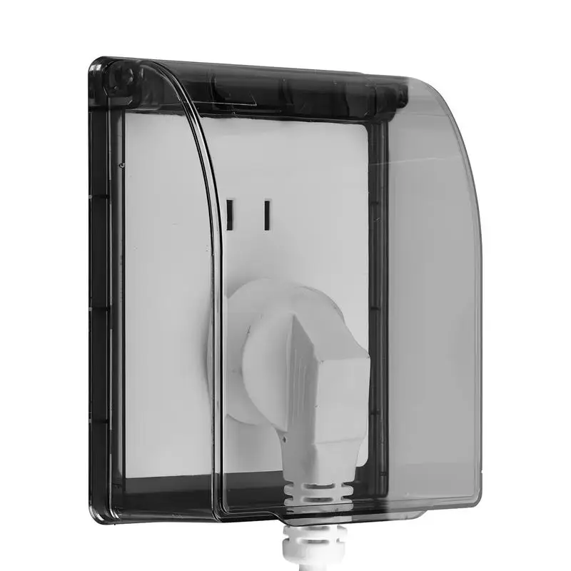 86 Type Splash-Proof Box Transparent Socket Protective Electric Plug Cover Switchs Waterproof Box Power Outlet Bathroom Supplies
