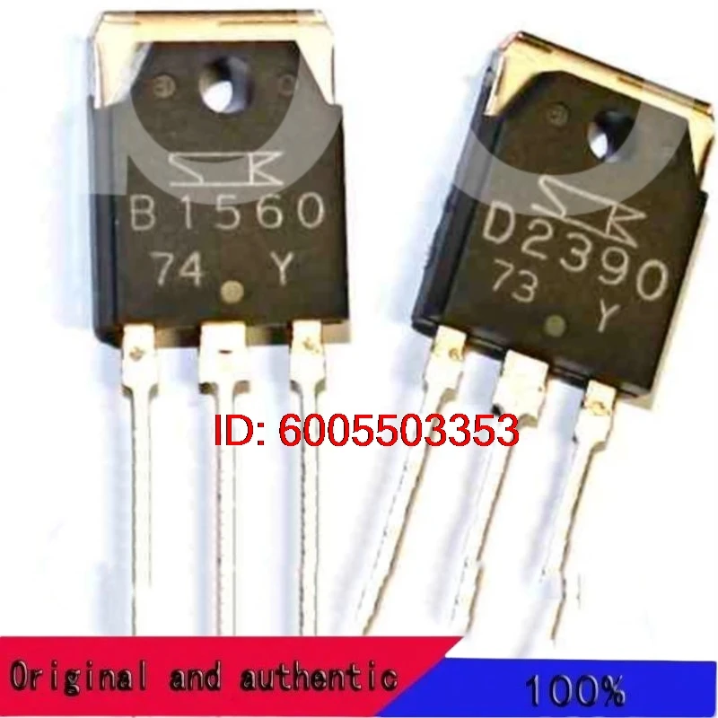 New Copy 5Pairs(10Pcs)/Lot 2SB1560 B1560 + 2SD2390 D2390 TO-3P 10A 160V Silicon Darlington Power Transistors