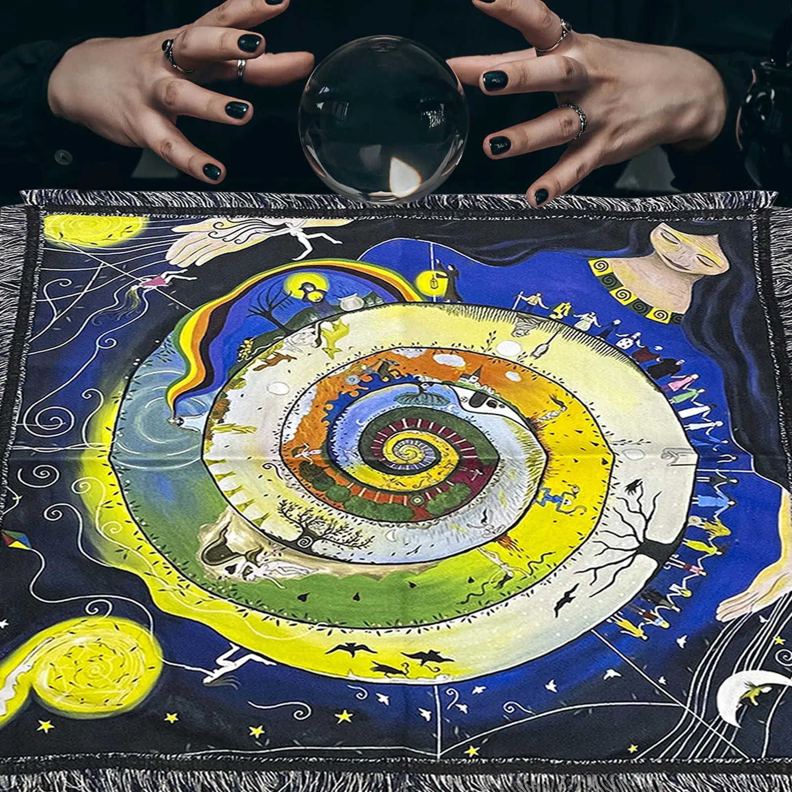 God of the Earth Tarot Card Tablecloth Velvet Divination Altar Cloth Board Game Fortune Astrology Oracle Card Pad Drop Ship