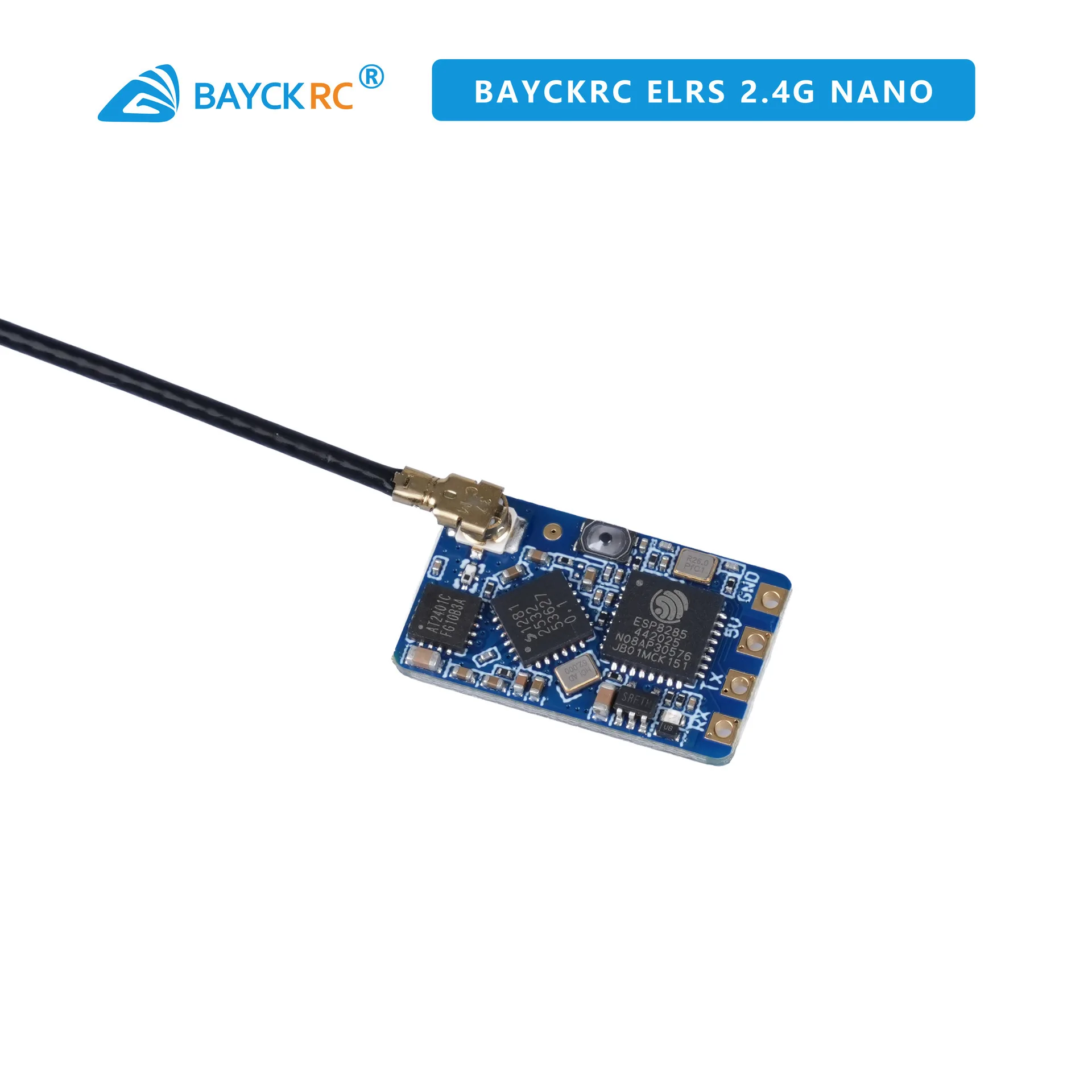 Shell BAYCKRC ELRS 2.4G RX Crossover, Fixed Wing, Open Source, Receiver 100mW Backhaul