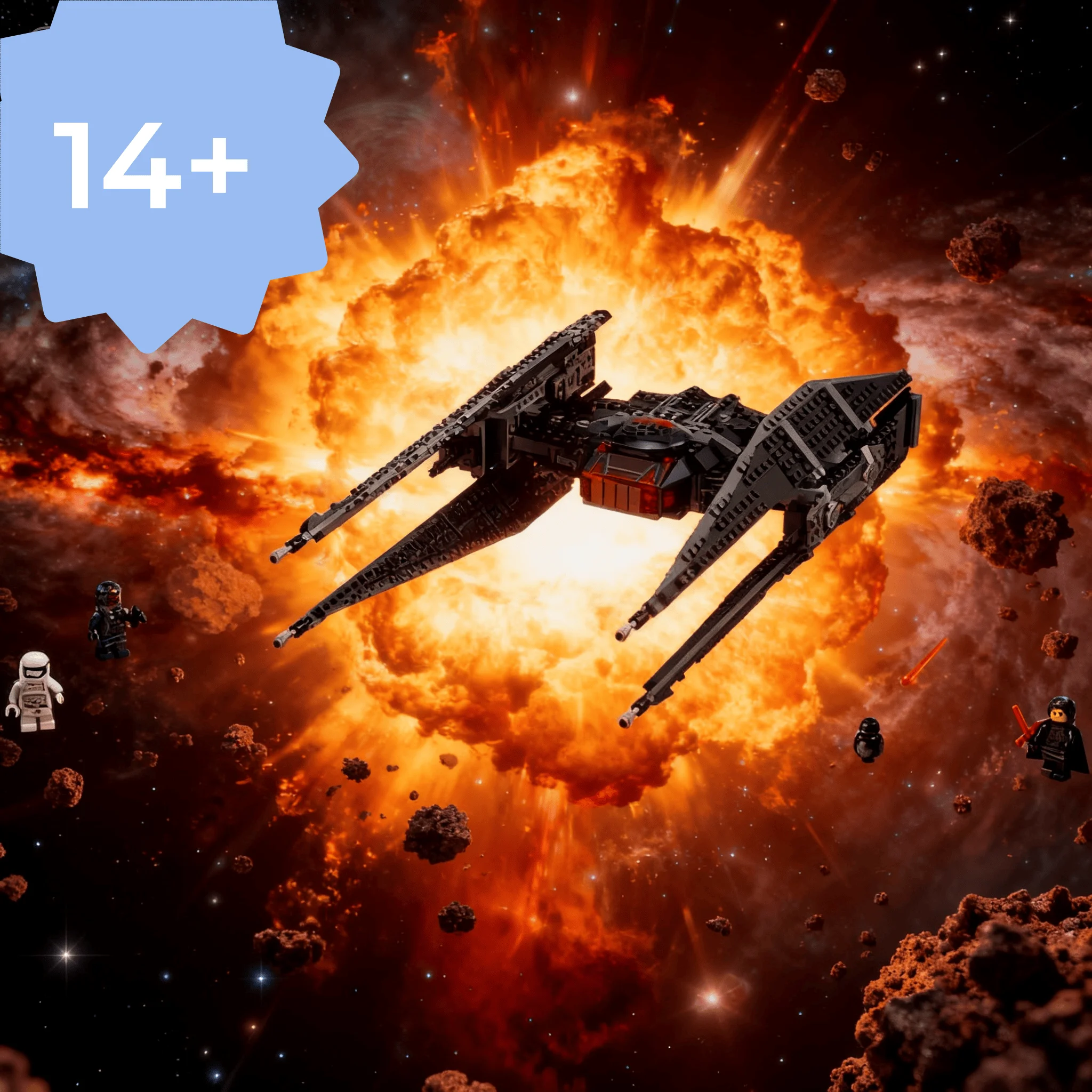 

Home decoration 630PCS MOC2026 new black fighter model DIY creative creative assembly puzzle birthday gift adult gift