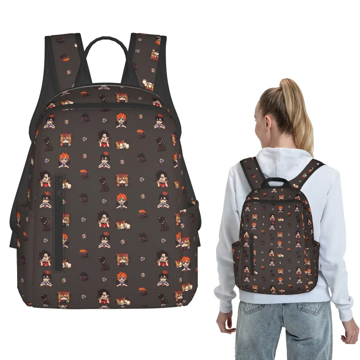 Haikyuu Theme! Backpack Daypack Boys Girls BookBag School Bag Shoulder Bags for Men Women