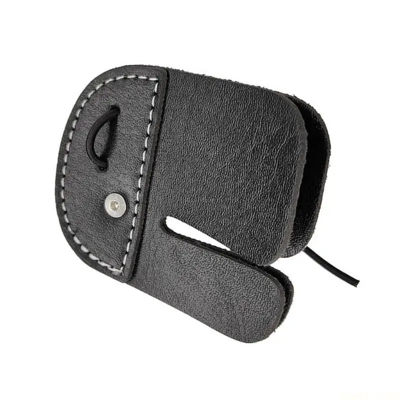 U2JB Leather Finger Tab Right Handed Archer Finger Guard Protective Pad