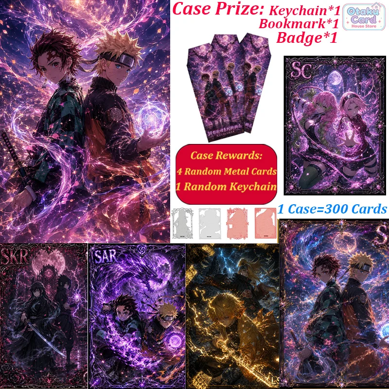 **Wholesale Demon Slayer Kimetsu No Yaiba Naruto Scratch Off Cards Anime Collectible Trading Cards Rare Holographic Mystery Card
