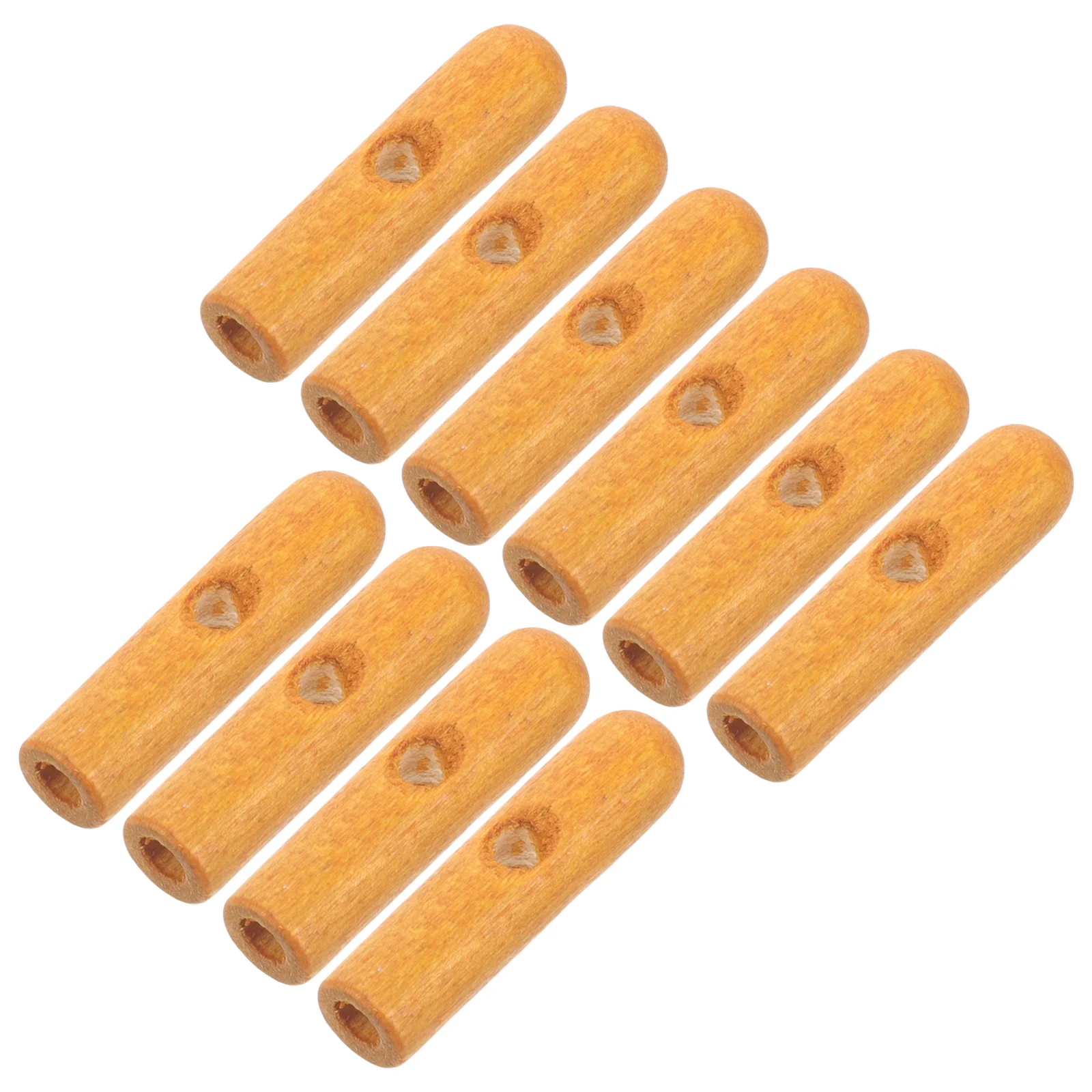 

10 Pcs Wooden Umbrella Beads Tail Outdoor Charms Folding Bone Covers Accessories Rain Replacement