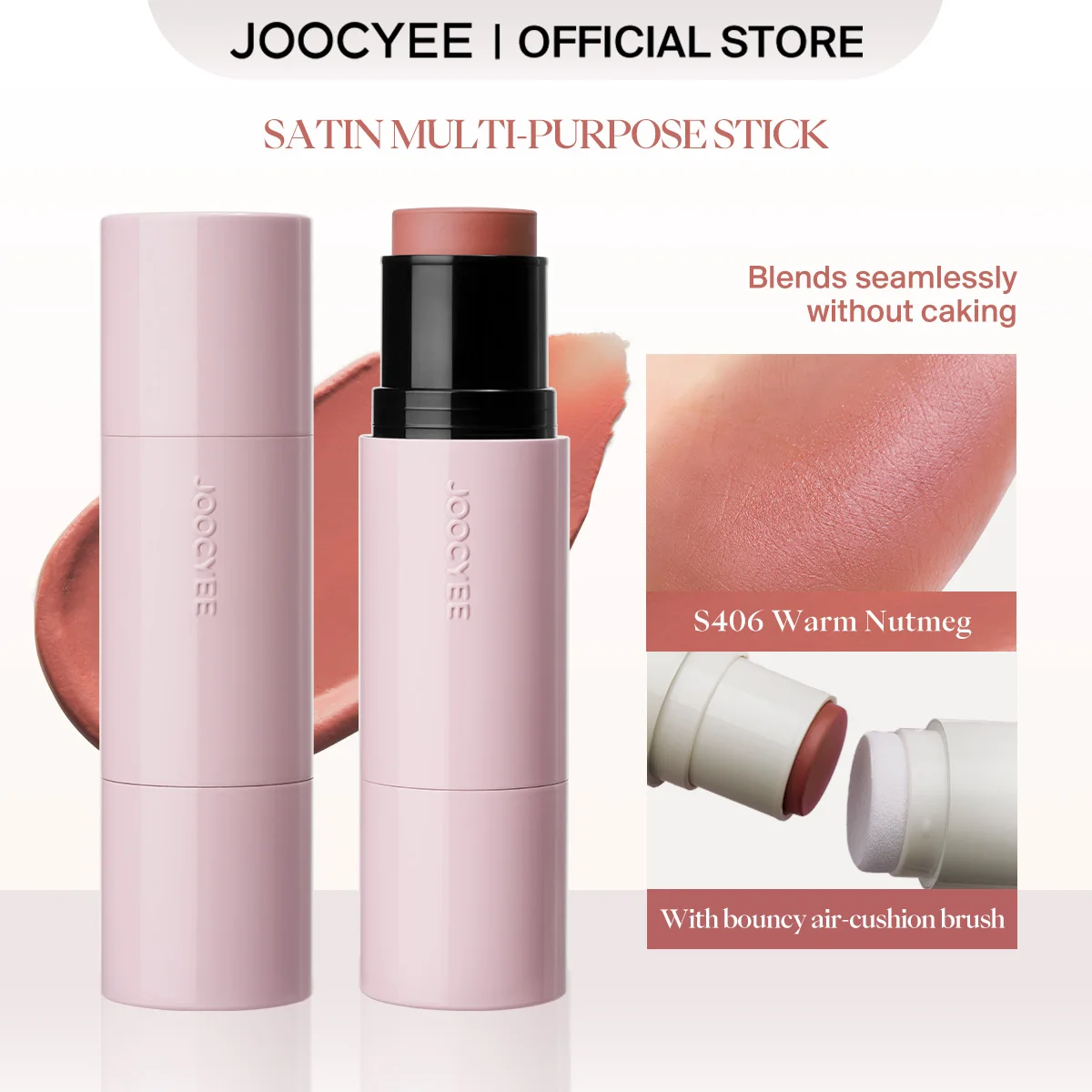 JOOCYEE SATIN MULTI-PURPOSE STICK Long-lasting Blush for Eyes and Cheeks