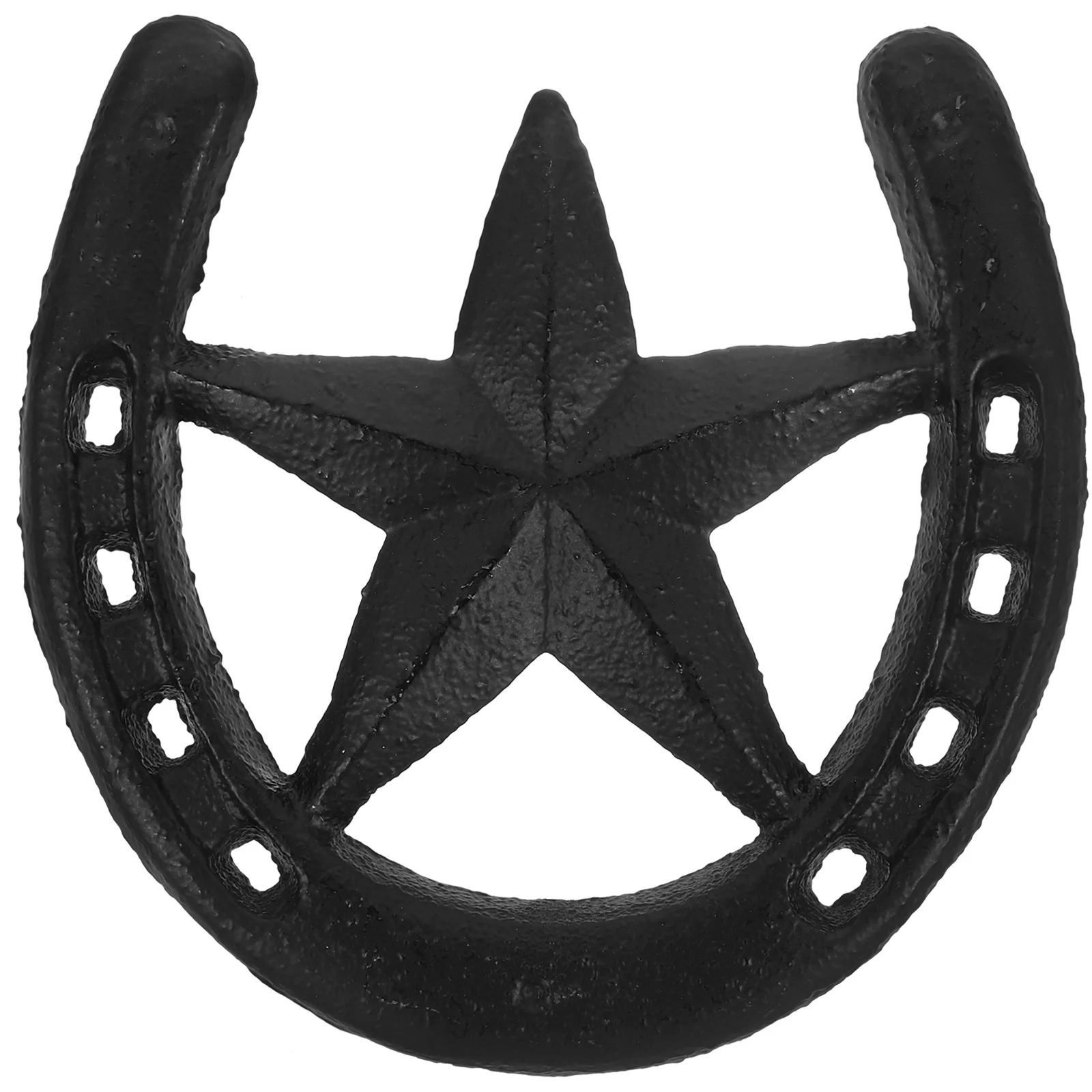 

Cast Iron Horseshoe Wall Decor Ornament Metal Hanging Pendant for Living Room Garden Yard Indoor Outdoor Decoration