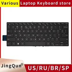 Russian BR/SP/US Laptop Keyboard with Backlight For Dell Inspiron Inspiron14-7000 7560 7466 7460 5378 7472 P69G P61F 7572