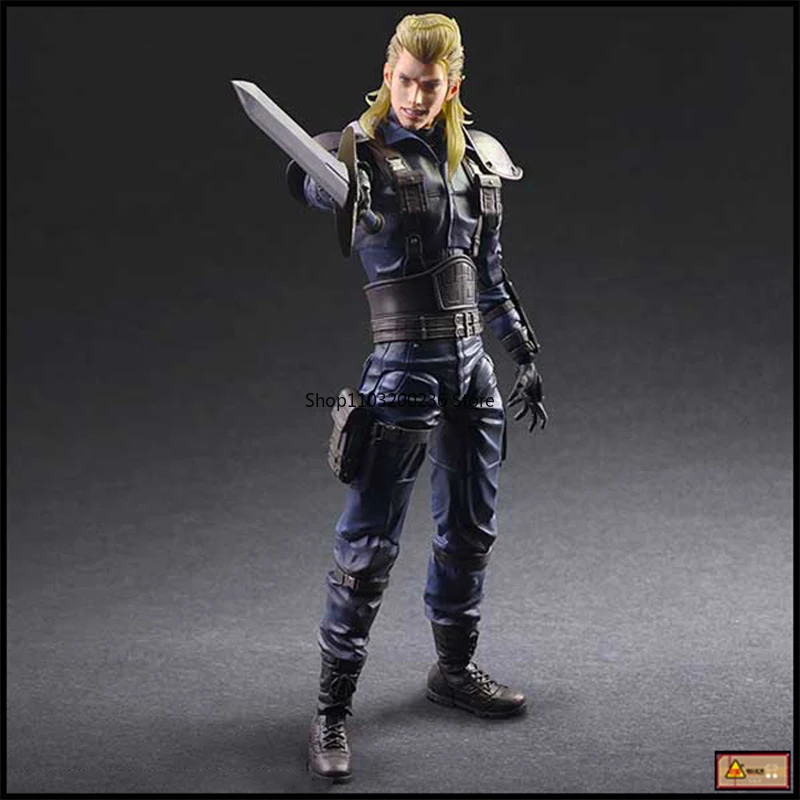 Original SQUARE ENIX PLAY ARTS Final Fantasy VII Roche Action Figures Active Joint Model Desktop Decoration Boy Gift