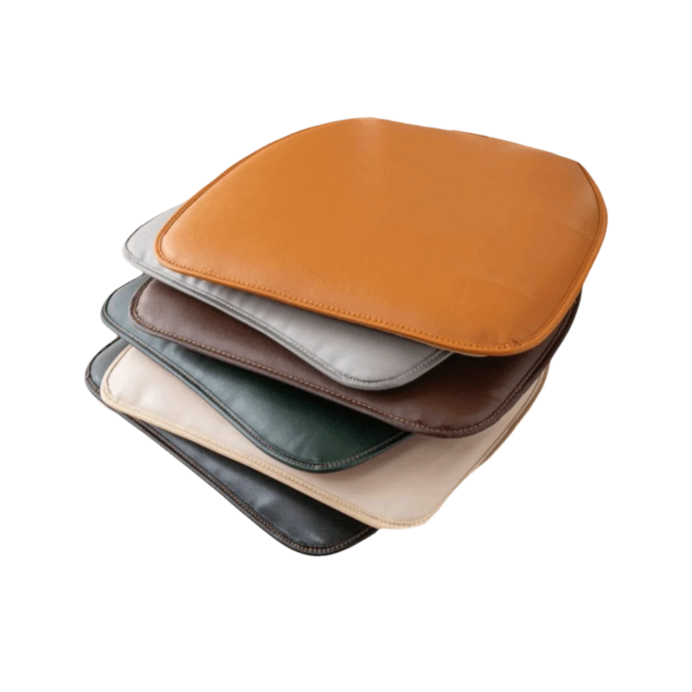 Trendy 40*43cm Seat Cushion Waterproof Thickened Chair Cushions Easy Clean Faux Leather Chair Pads Office Chairs