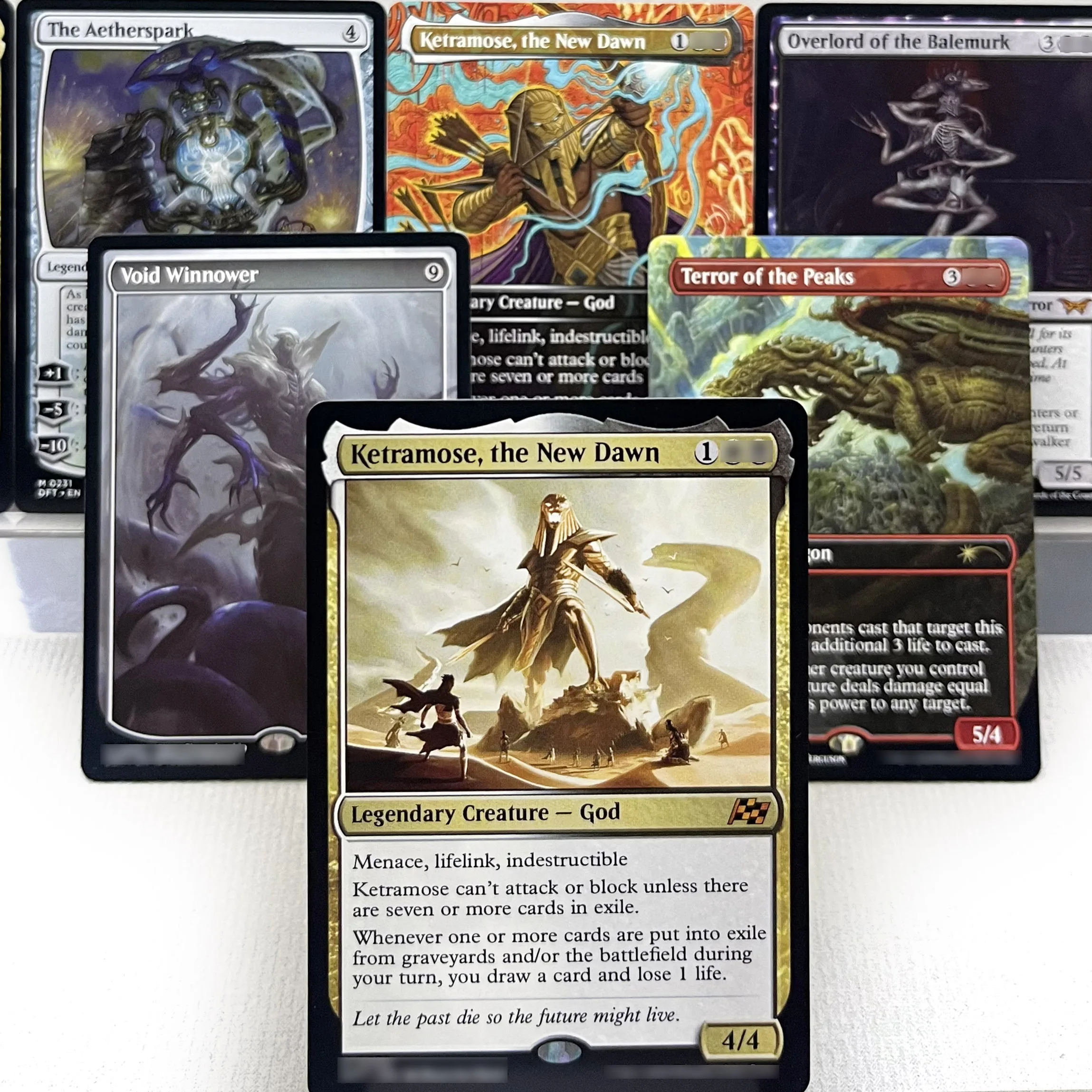 

DFT DSK HOLO11-I02 Tcg прокси волшебные карты Кетраммеза, «Новое свечение» Яркое стекло Gearhulk Kaito, Bane of Nightmares Overlord собирается