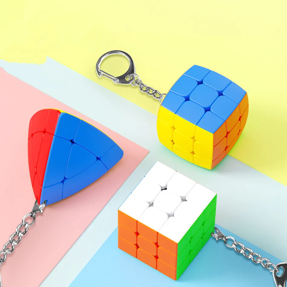 ShengShou Mini Cube Keychain Bread/Magic Tower  3x3 Lovely Stickerless Birthday Christmas Gifts