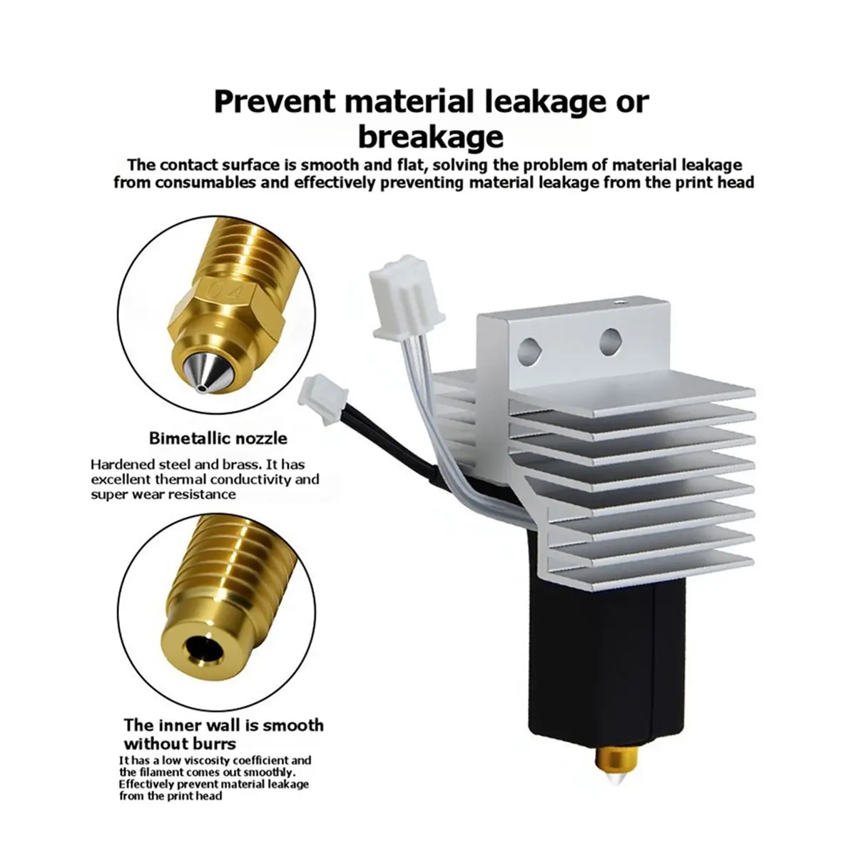 [VALUE PACK]Extruder Hotend Kit for Centauri Carbon Hotend Heating Block Throat Kit with Silicone Cover Nozzle Brushes 0.6mm