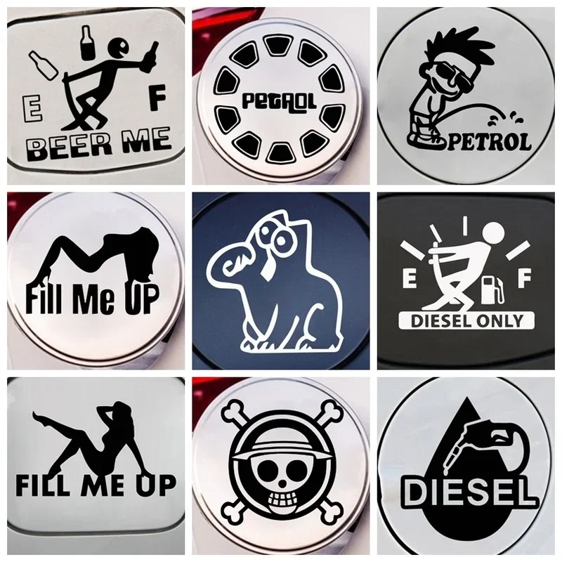 Car Decor Motorcycle Decals Fuel Tank Cap StickersDecorative Accessories Creative Sunscreen Waterproof PVC.