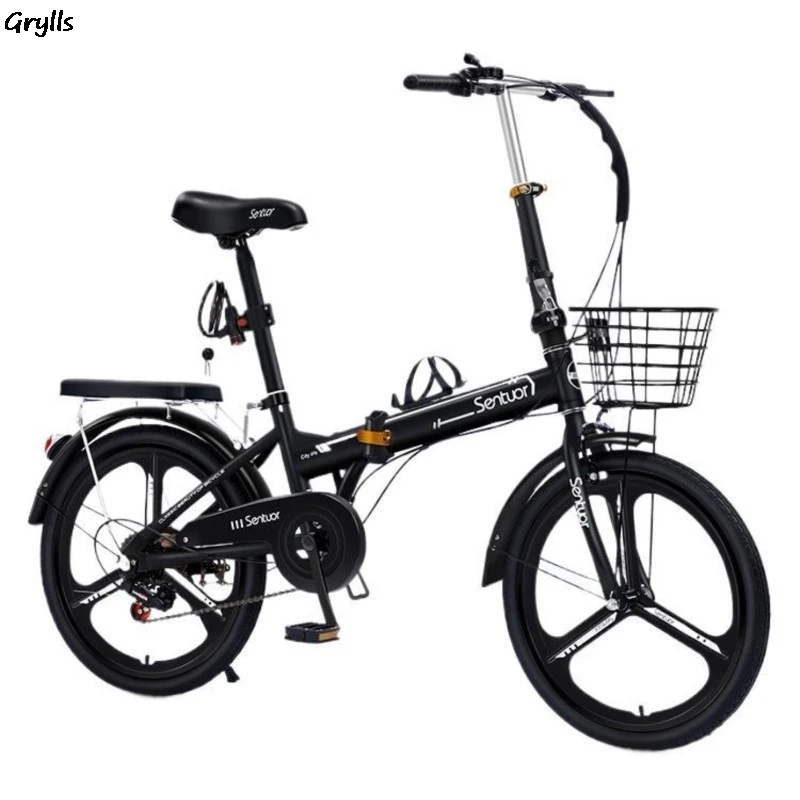 Grylls Folding Bike Women's Ultra-light Portable Variable Speed Small Bike Free Of Installation Biciclette Pieghevoli Hot New