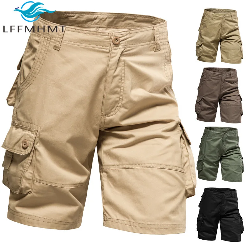

Multi-Pocket Overalls Men's Shorts Loose Large Size Summer Cotton Comfortable Nickel Pants Outdoor Casual Sports Beach Pants