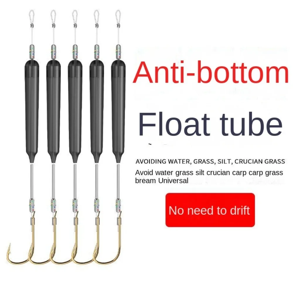 

30pcs 2 size Fishing Hair Rigs Hook floating Anti Bottom Suspension Carp Fishing Hook buoyancy tube Plastic Ready-to-Use