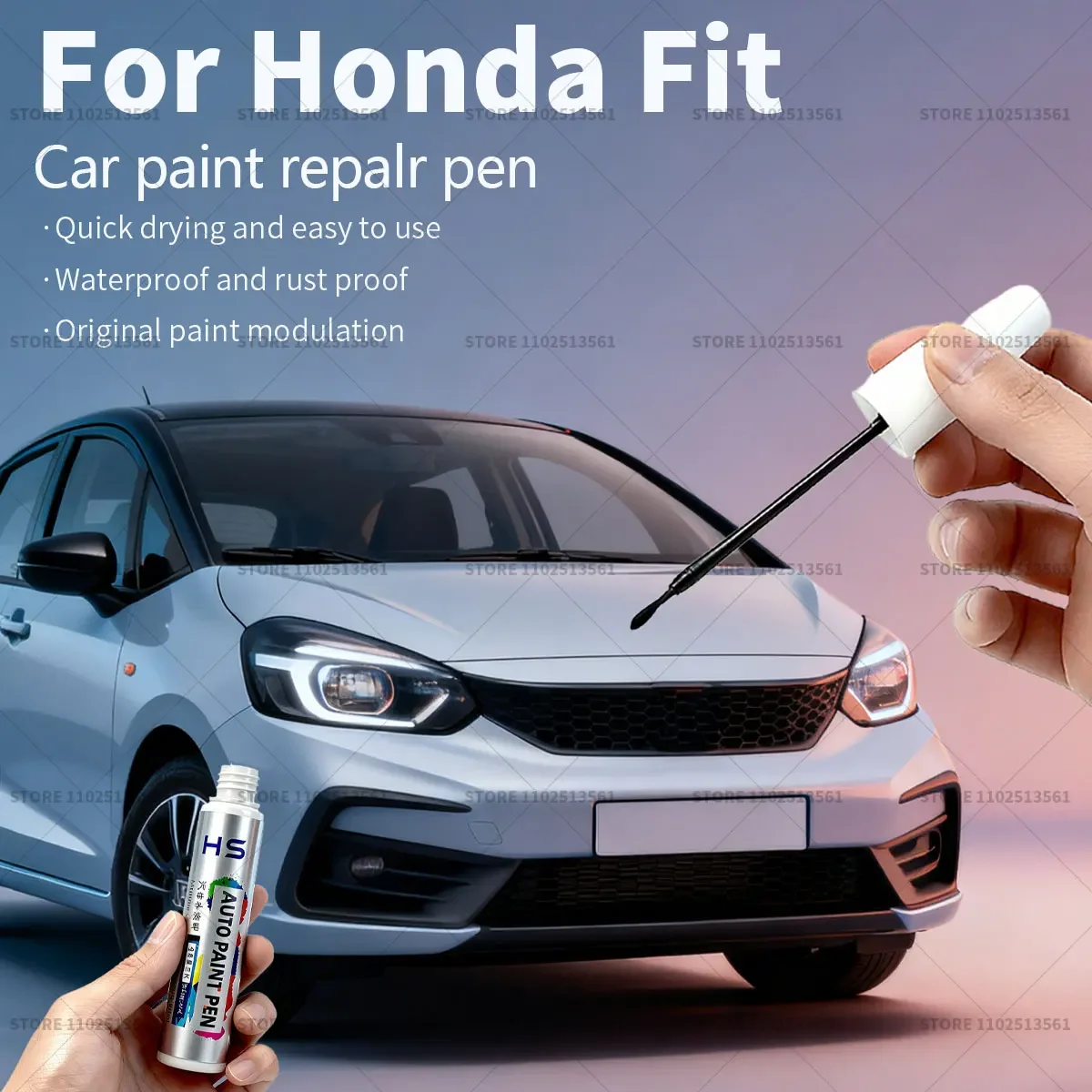 

Car Paint Repair Pen For Honda Fit Touch Up Scratch Remover DIY Auto Accessories White NH883P NH909P Red R513 Blue B626M B593M