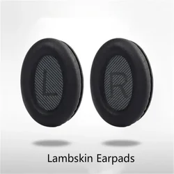 Sheepskin Headset Foam Cusion Replacement for BOSE QC35 QC25 QC15 AE2 Genuine Leather Headphone Earpads Lambskin Sponge Cover
