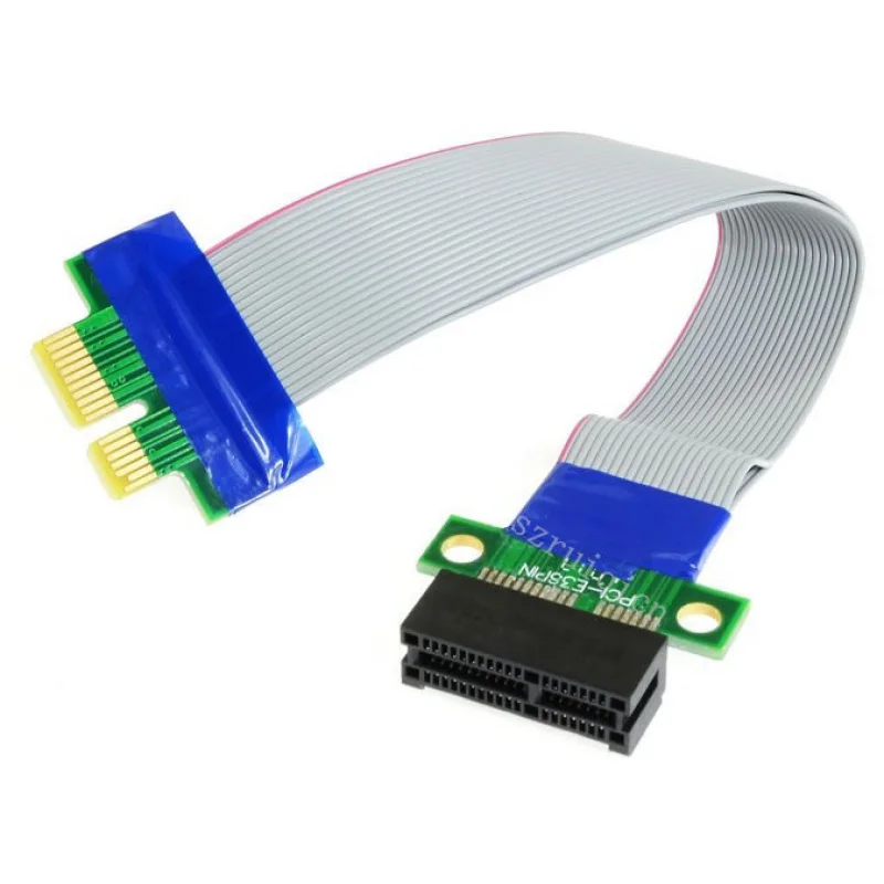 Z  for PCI-E 1X Riser Card PCI Express male to female Ribbon Extender Cable FOR 1U/2U