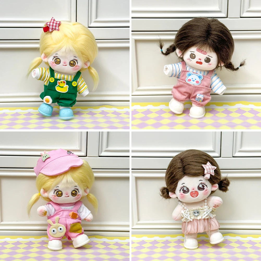 For 20CM Cotton Doll Rompers Cartoon Plush Doll Replacement Outfit Playing House Accessories Mini Clothes