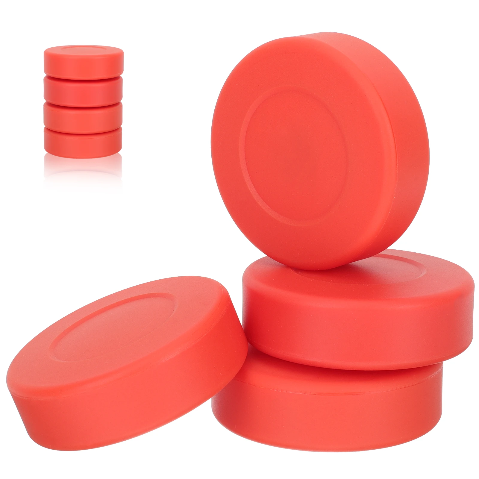 

4pcs Ice Practice Ball Soft Practice Hockey Pucks PVC Adjustable Hardness Rubber Hockey Training Supplies Rubber Pucks