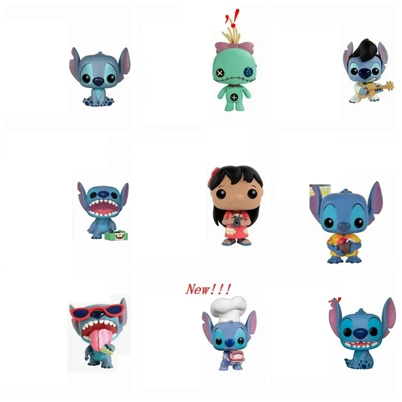 Funko Pop Nuova serie Disney Stitch 1048 Scrump 126 Lilo 124 127 636 #   159 #   Aloha # 203 # Regalo di giocattoli da collezione di action figure 1045