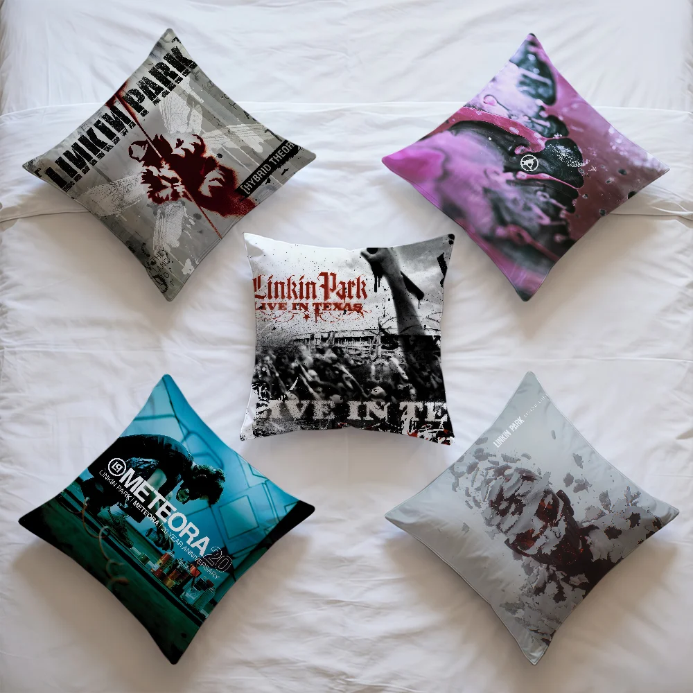 BAND L-LinkinS P-ParkS Cushion Cover Decorative Throw Pillow Modern Square Romantic Couch Sofa Bed Car