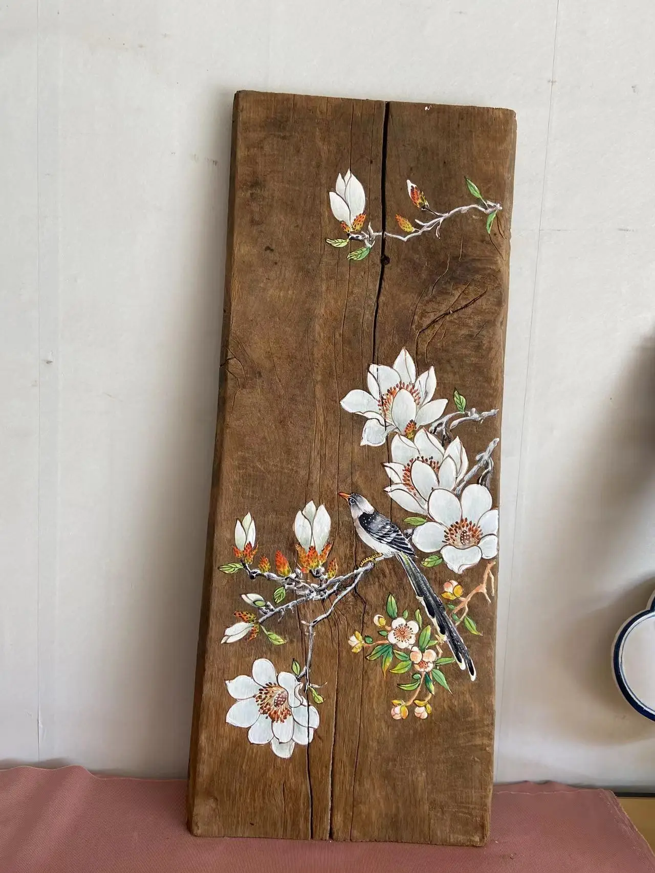 

Рисовая доска, старая дверная панель, состаренное дерево, ручная роспись, лаковая живопись, украшение стены, процесс, подвесная живопись в стиле ретро