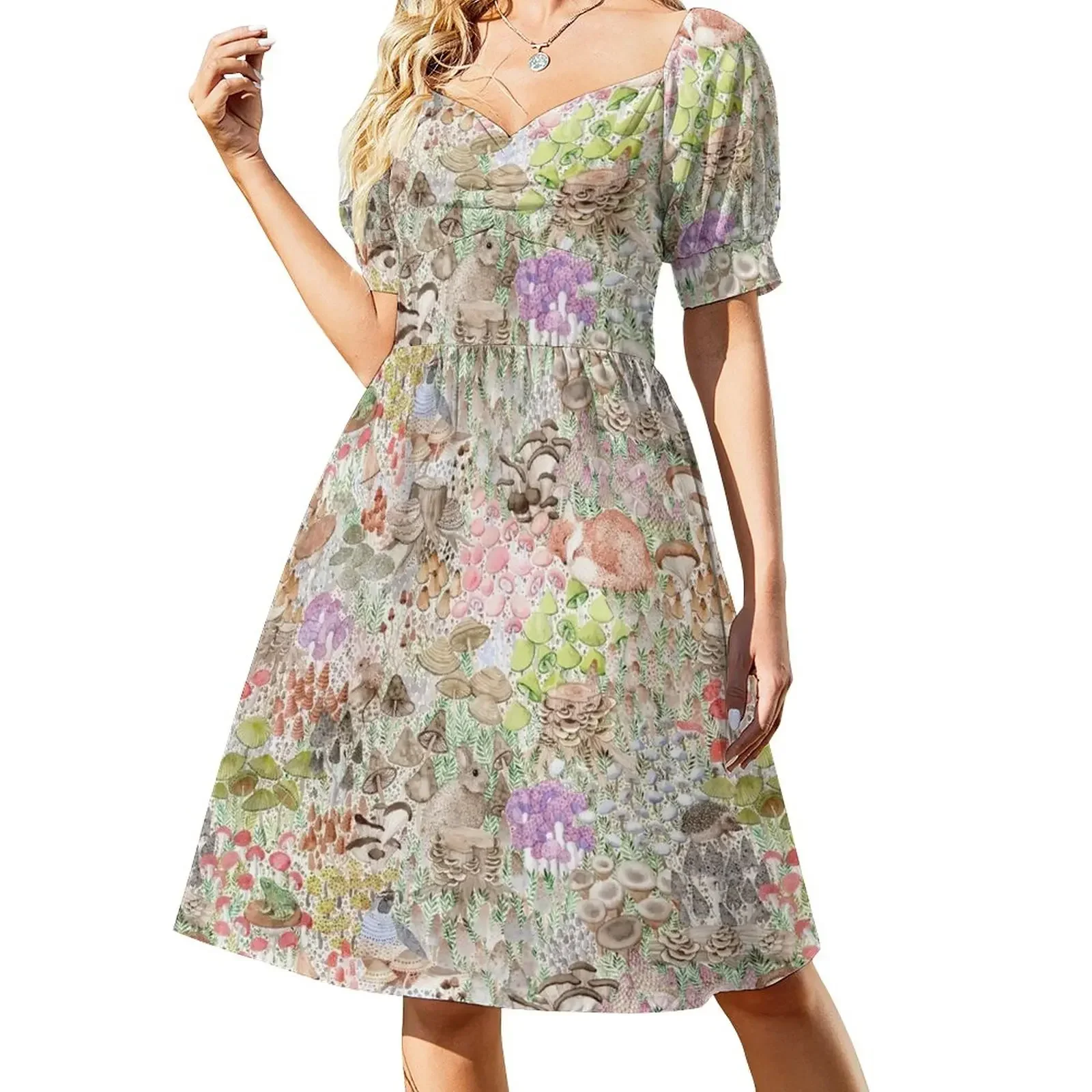 

Magical Mushrooms Short-Sleeved Dress Summer skirt women's evening dresses 2025 Dress