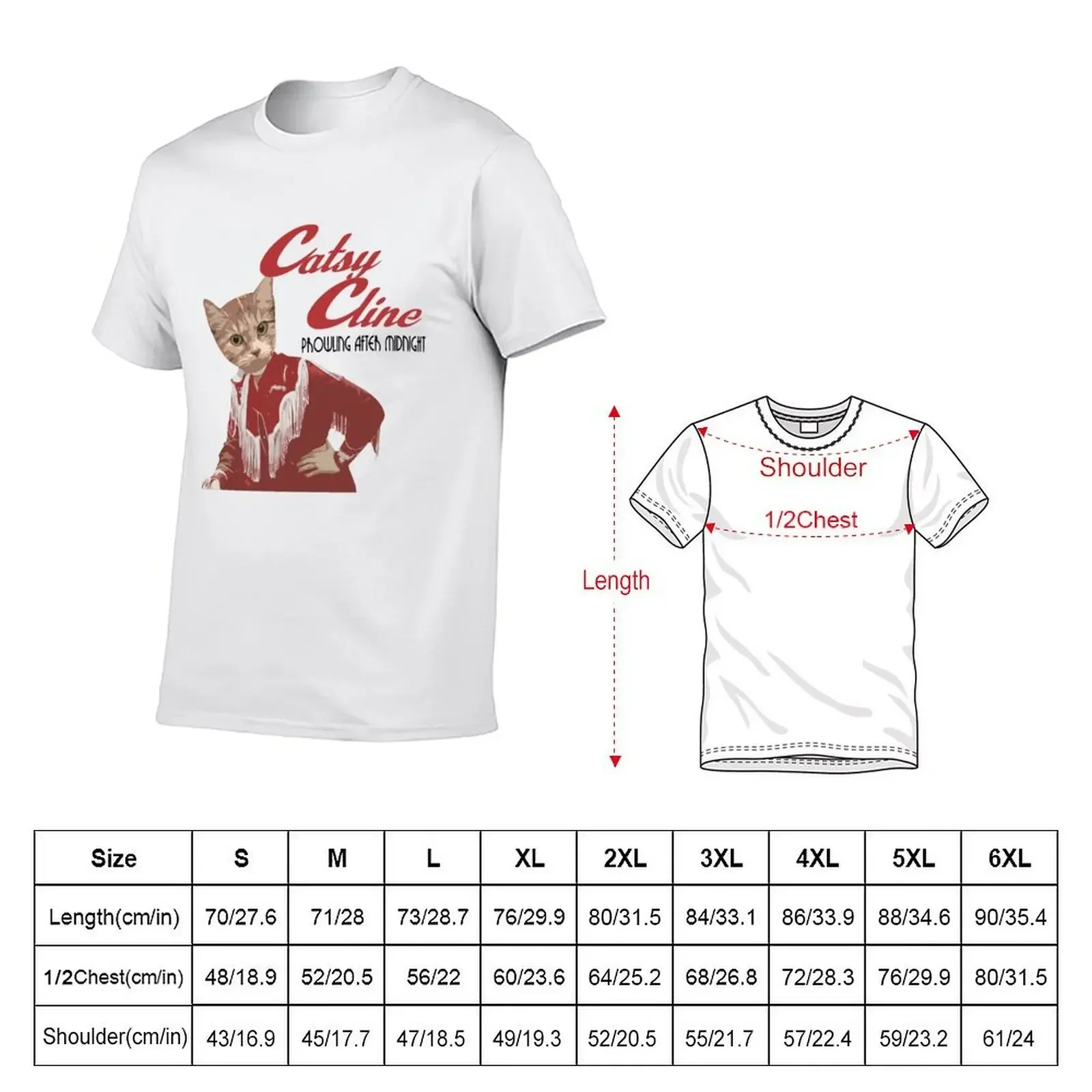 Catsy Cline Fitted T-Shirt vintage t shirts new edition plus sizes custom shirt mens graphic t-shirts funny