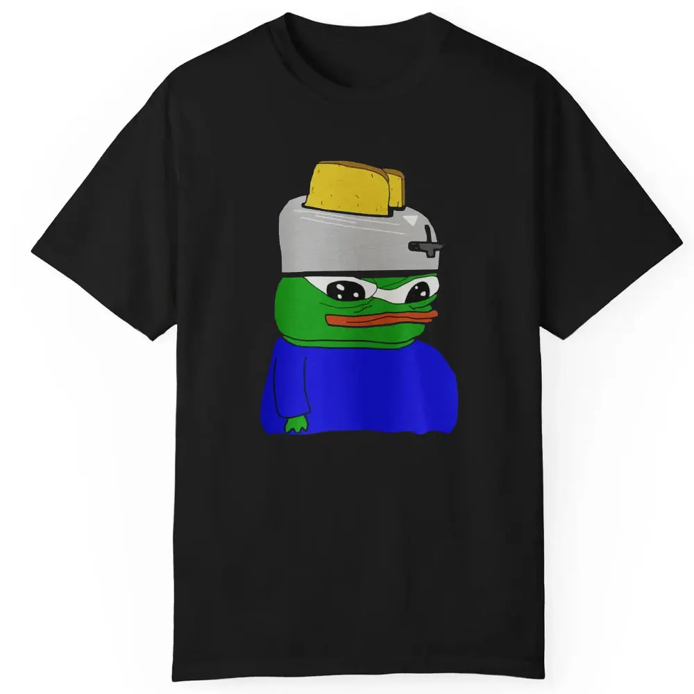 تي شيرت رجالي قطني من Apu Apustaja Toasterhead Pepe The Frog Fren Meme مضحك ثقافة الإنترنت وفكاهة جوفي تي شيرت جرافيك للجنسين #2