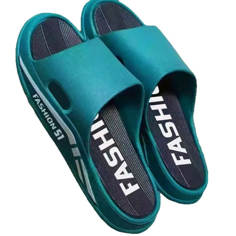 الصيف سميكة داخلي المنزل الحمام المضادة للانزلاق مزيل العرق النعال النسائية مباراة عادية الأزواج الصنادل المسطحة المواد البلاستيكية #5