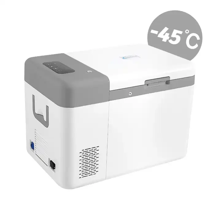 Refport New Car Using 12V/24V -45 Degree Deep Temperature Cold Storage Portable Fridge