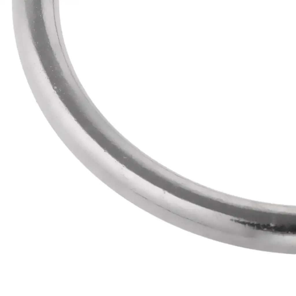 Stainless Steel Round O Ring Durable Seamless Polish Hardware Loop for Boat Rigging and Marine Applications